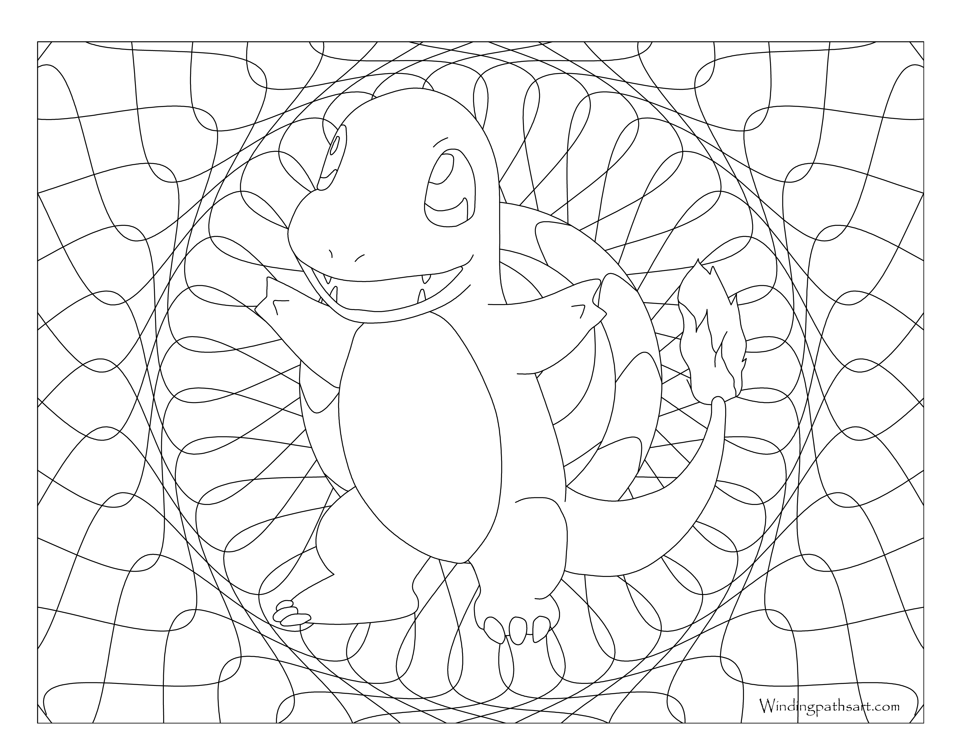 Charmander Pokemon coloring page