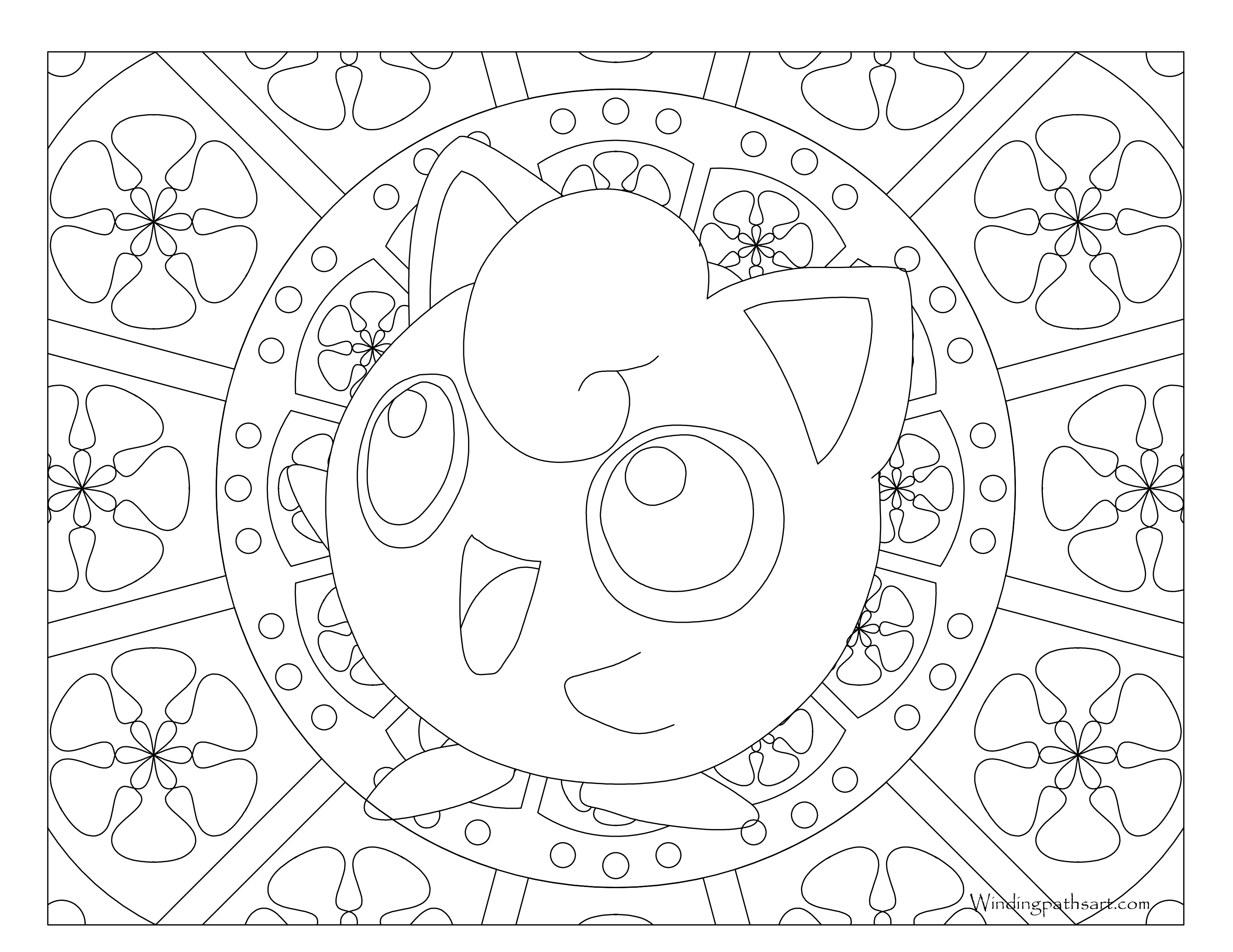 Adult Pokemon Coloring Page Jigglypuff