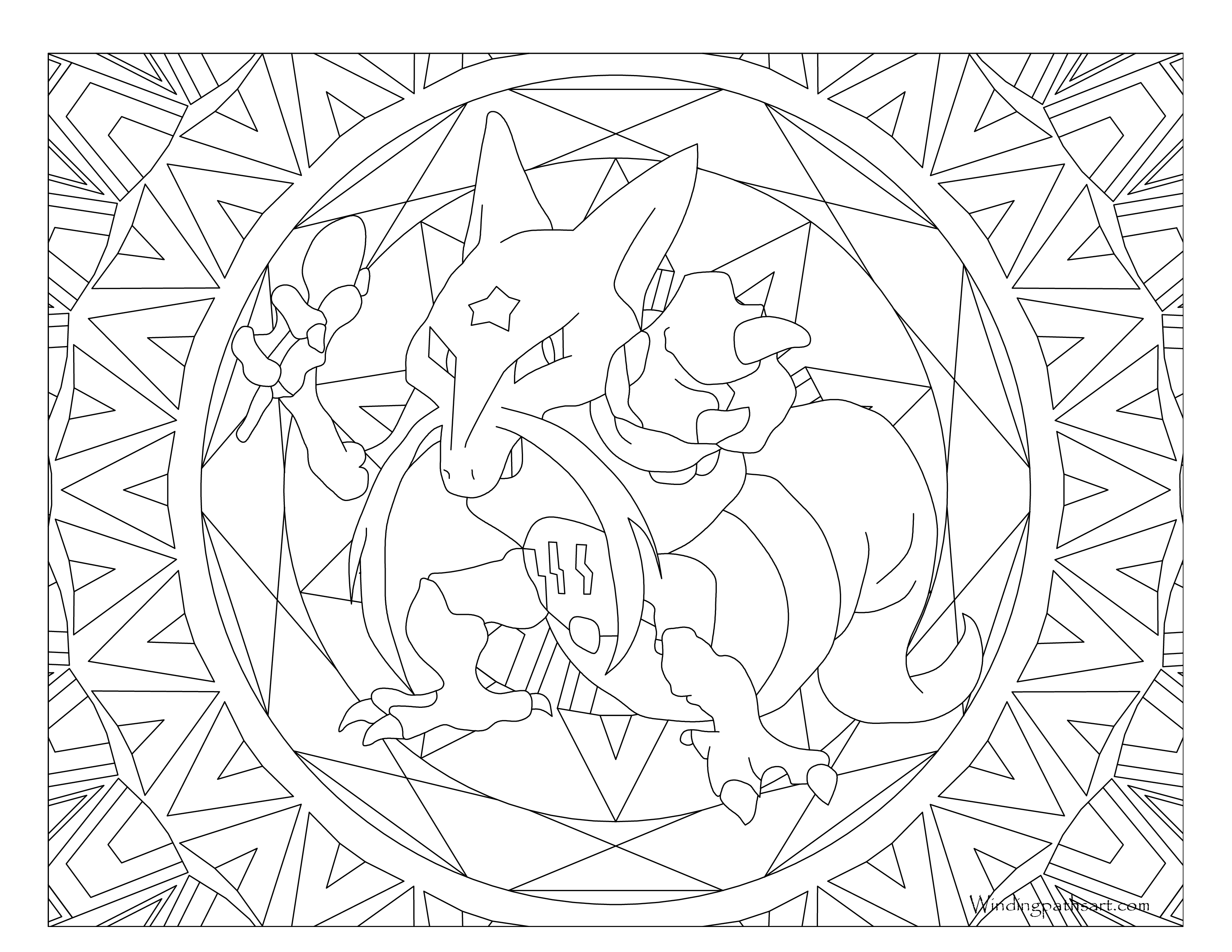 Adult Pokemon Coloring Page Kadabra