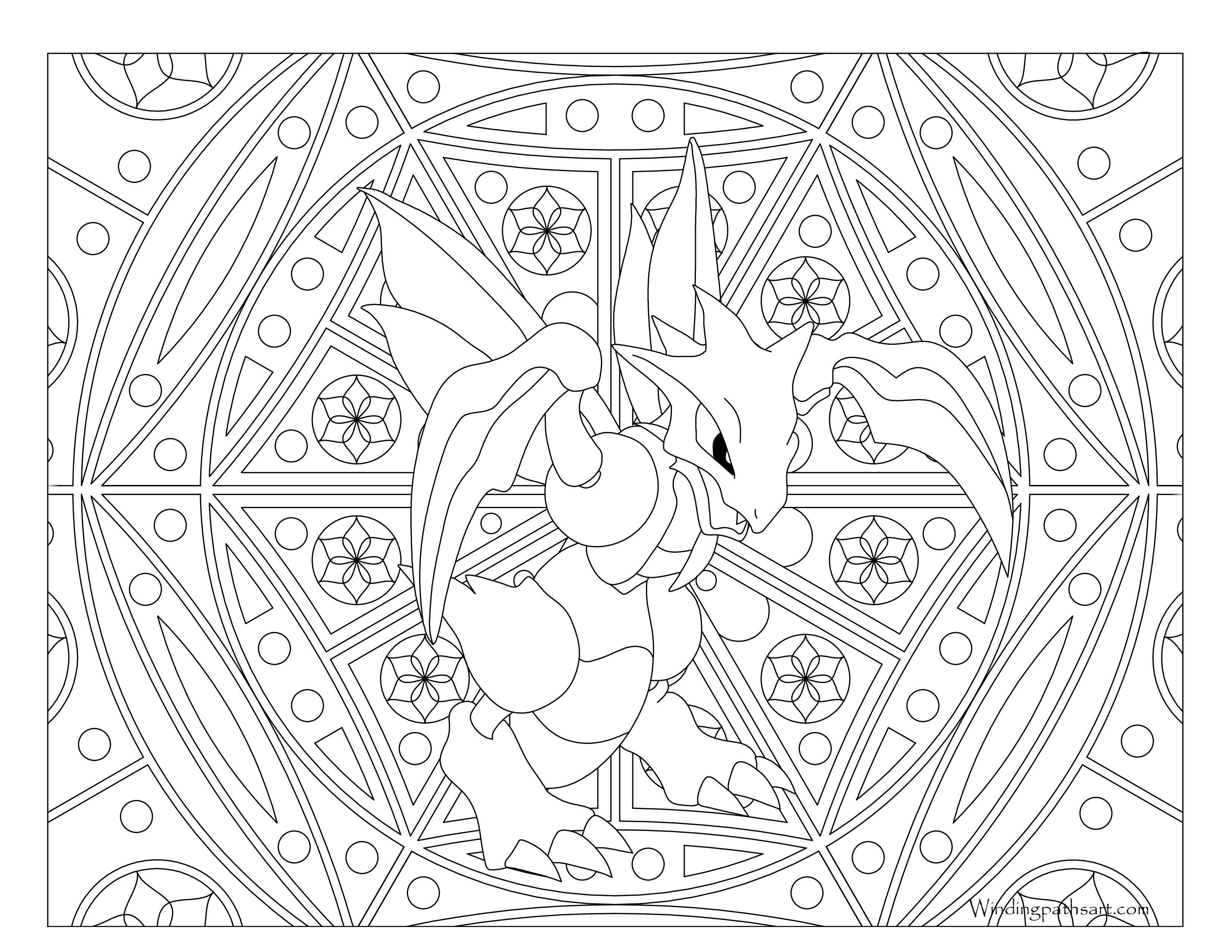 Adult Pokemon Coloring Page Scyther