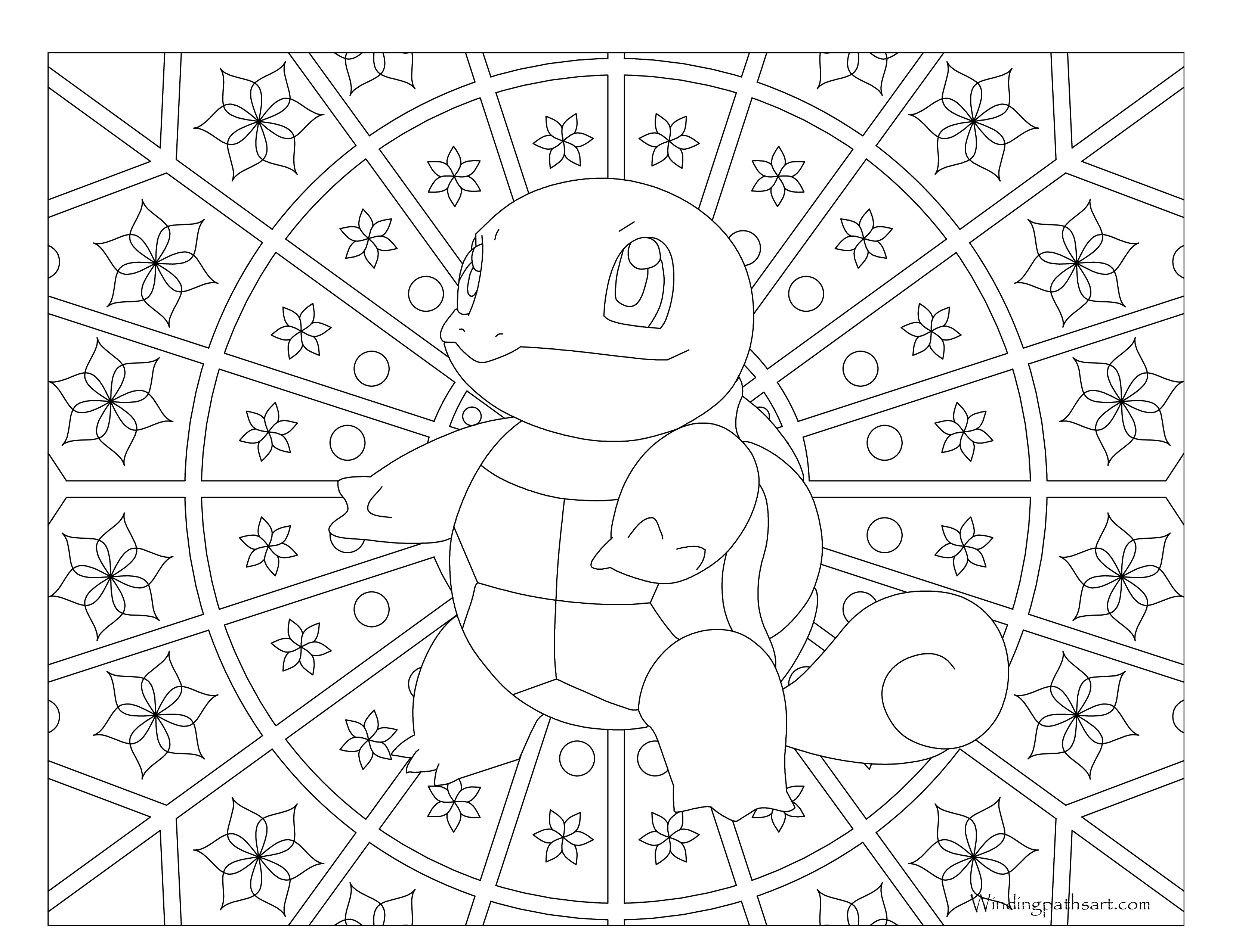 20 Squirtle Pokemon Coloring Page · Windingpathsart.com