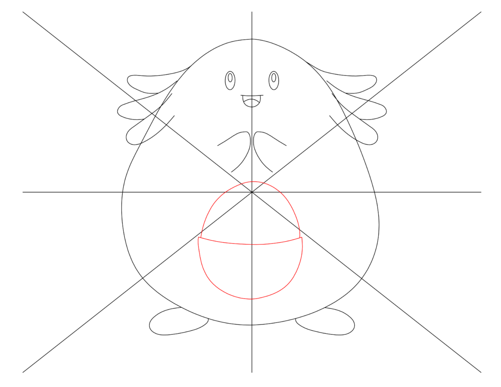 How to draw Pokemon Chansey Step 8