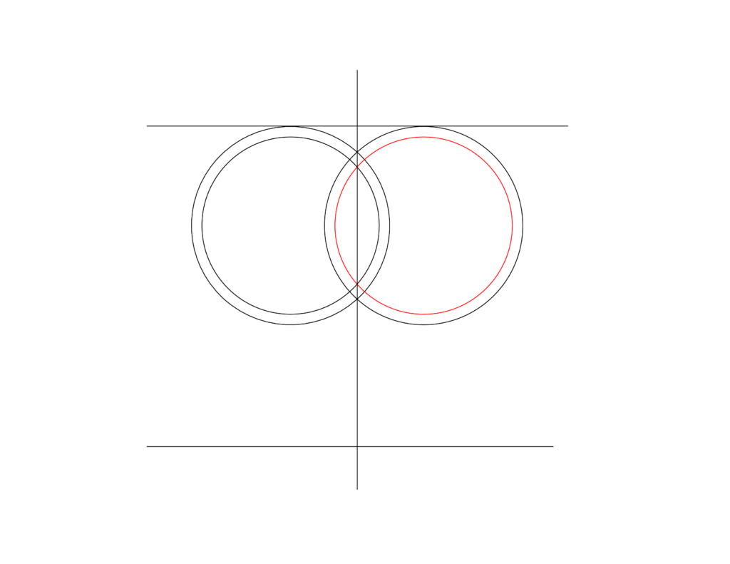 How to draw a trinity celtic knot Level 1 step 5