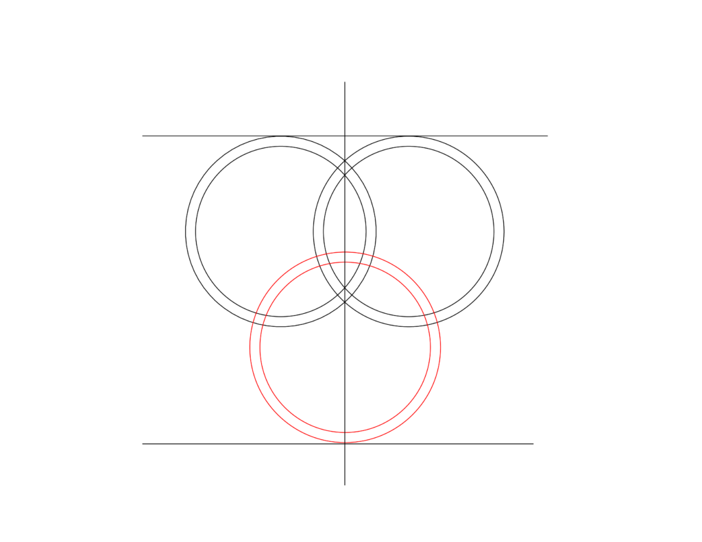 How to draw a trinity celtic knot Level 1 step 6