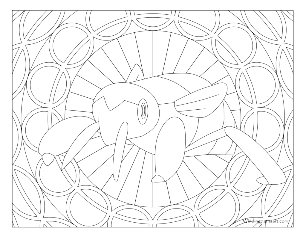 Adult Pokemon Coloring Page Nincada #290