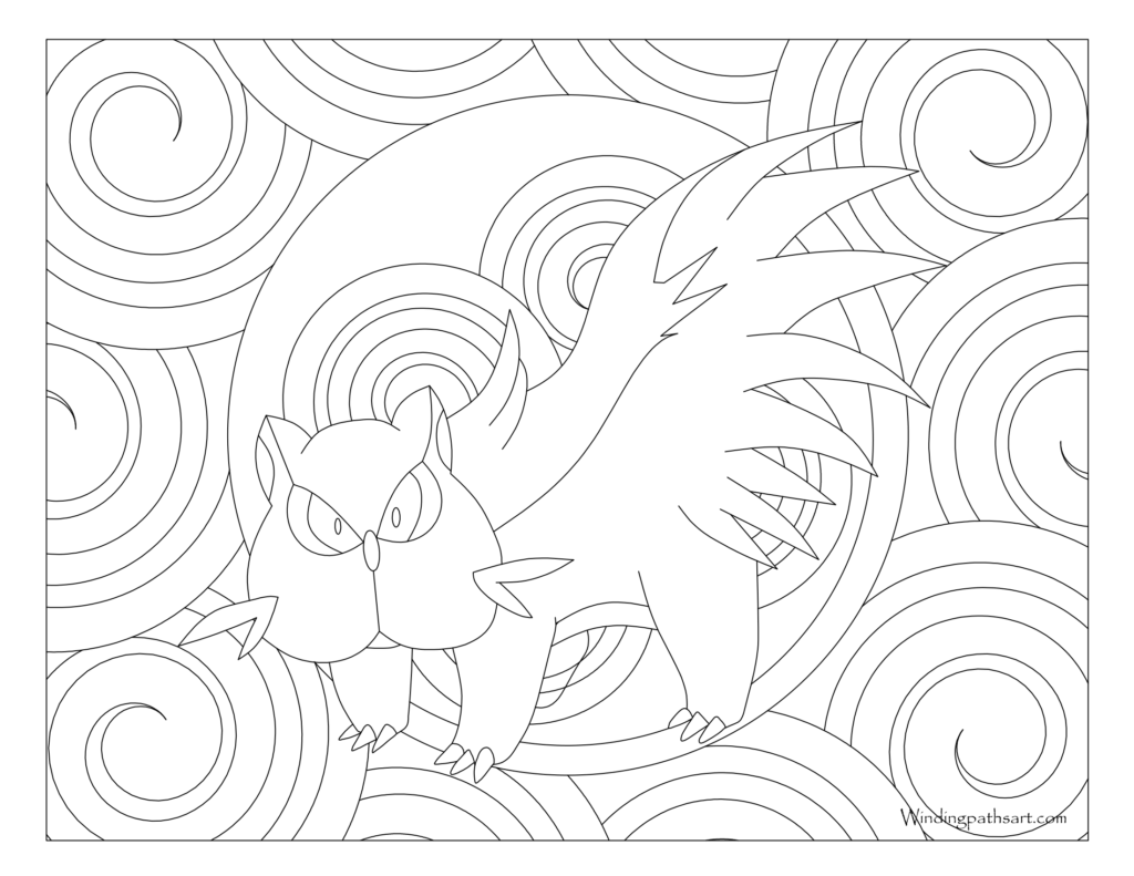 Adult Pokemon Coloring Page Stunky #434