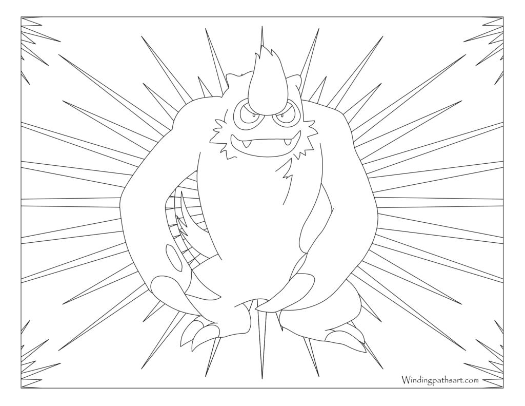 Adult Pokemon Coloring Page Vigoroth #288