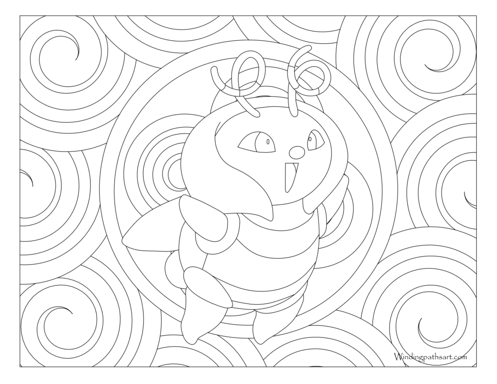 Adult Pokemon Coloring Page Volbeat #313