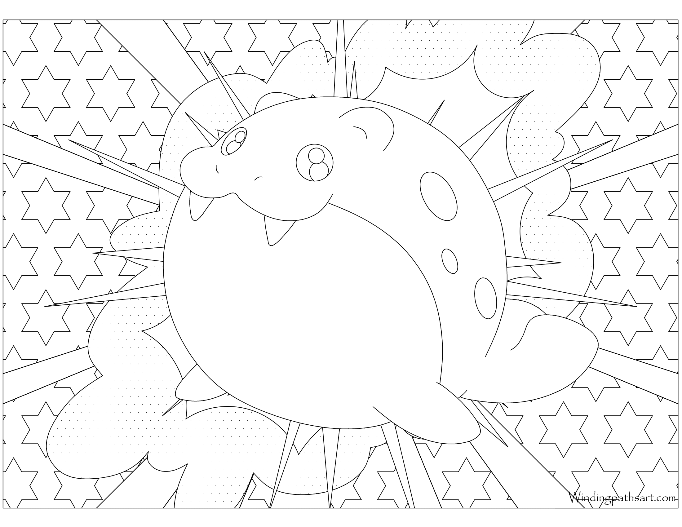 #363 Spheal Pokemon Coloring Page
