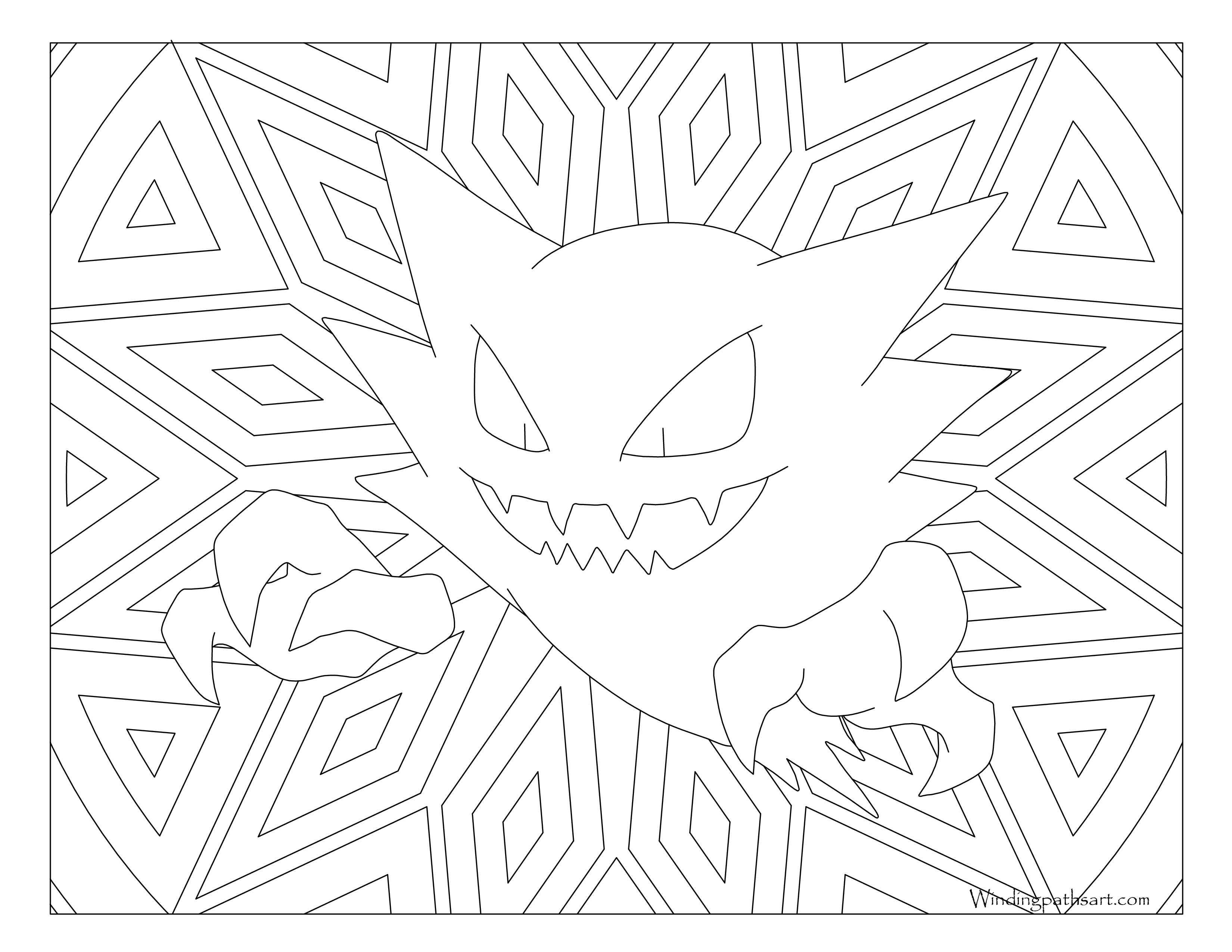 Haunter coloring page  Free Printable Coloring Pages