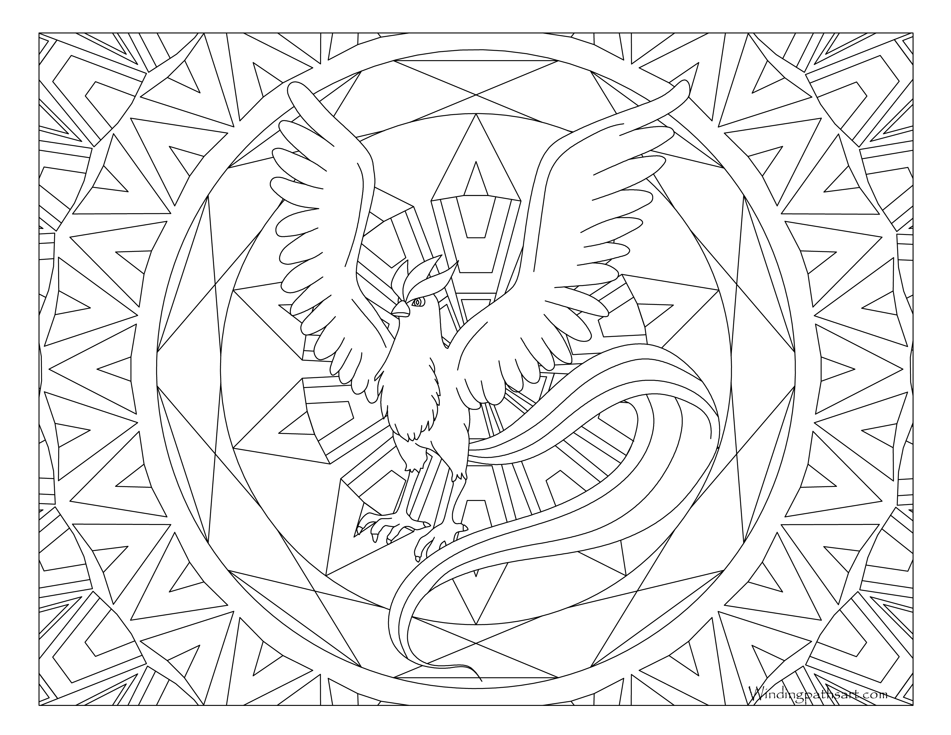 Articuno coloring page  Free Printable Coloring Pages