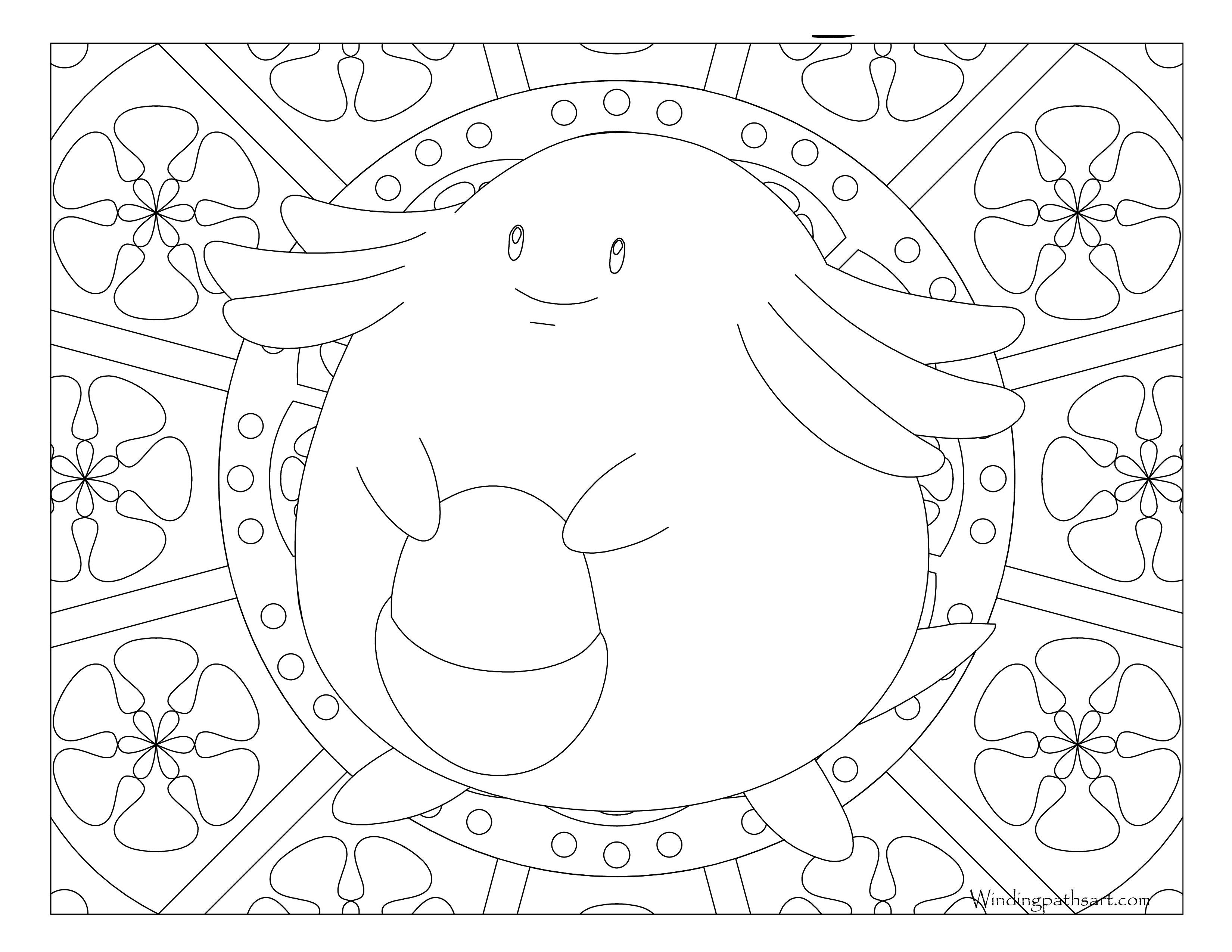 113 Chansey Pokemon Coloring Page ·