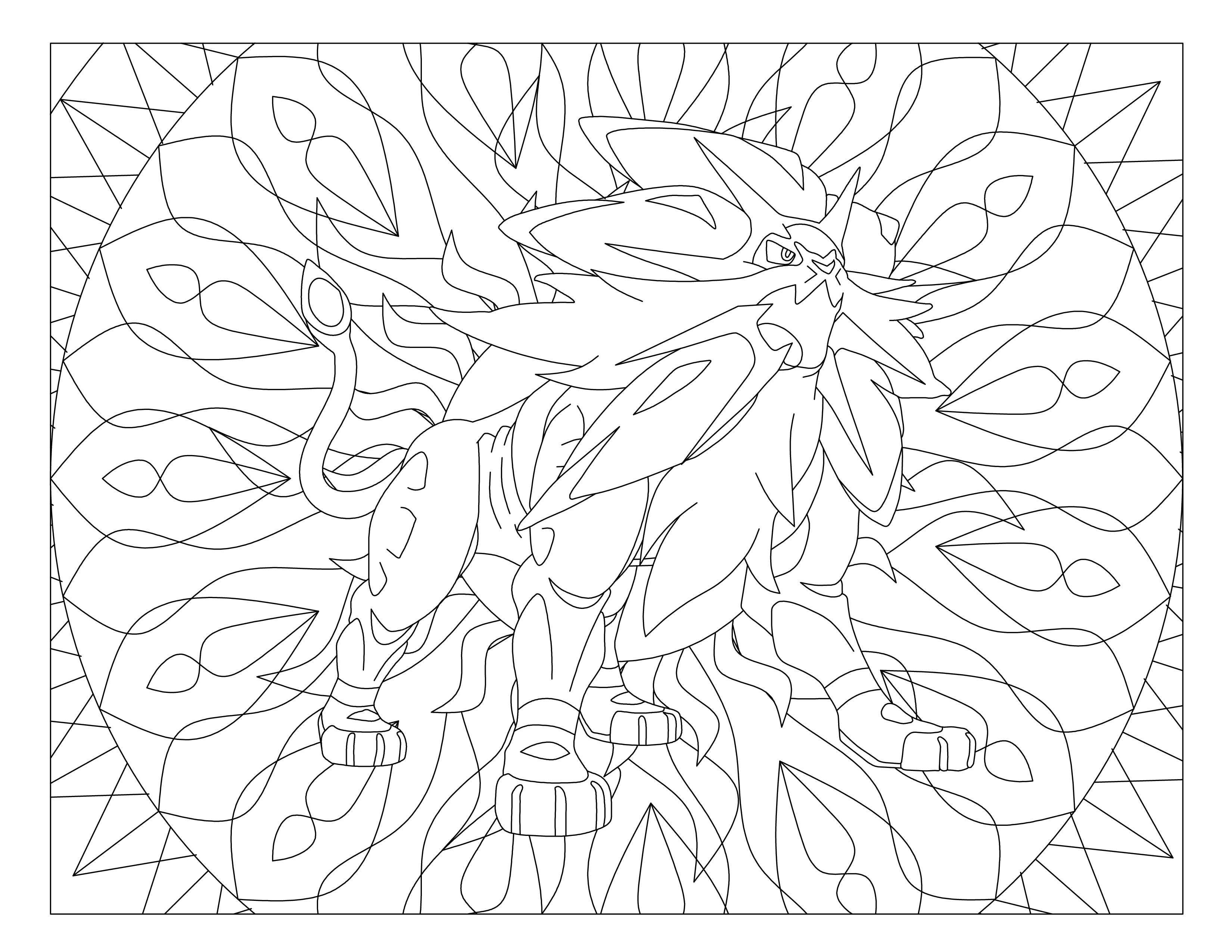 Download #791 Solgaleo Pokemon Coloring Page · Windingpathsart.com