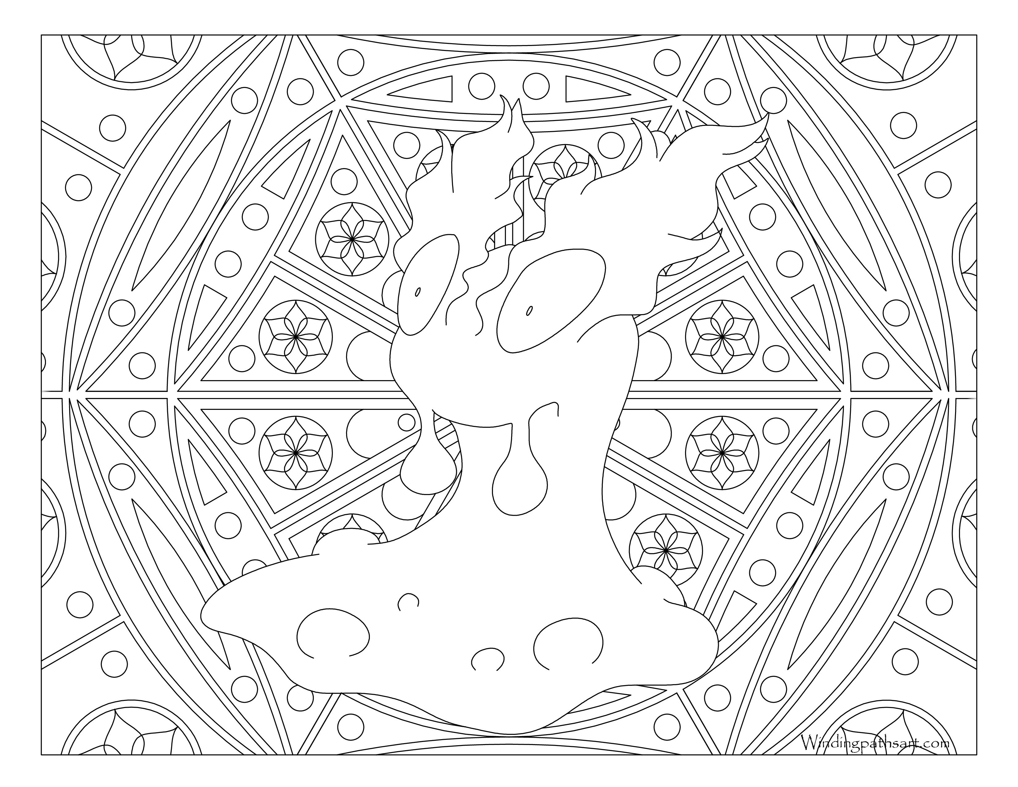 #218 Slugma Pokemon Coloring Page · Windingpathsart.com