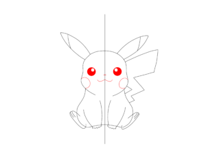 How to draw Pikachu Step 8