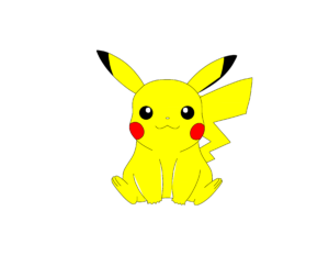 Draw Pokémon Pikachu done and colored