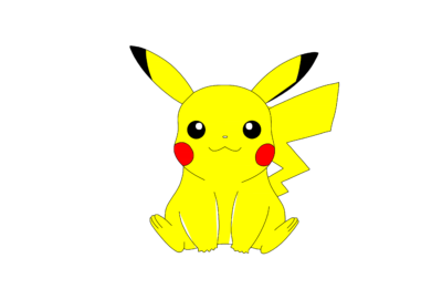 Draw Pokémon Pikachu done and colored