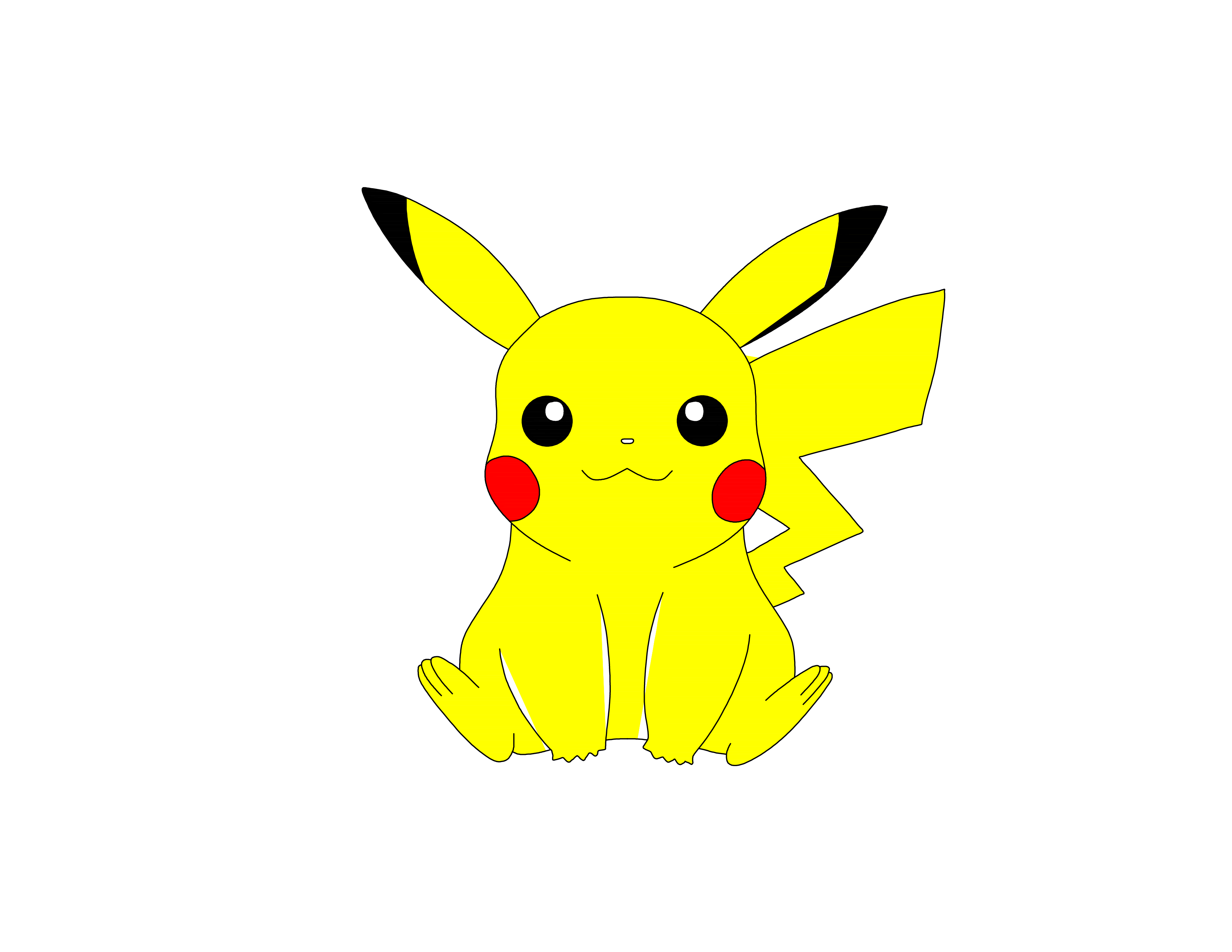 How to draw Pokémon Pikachu in 10 steps · Windingpathsart.com