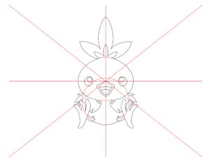 how to draw torchic step 9