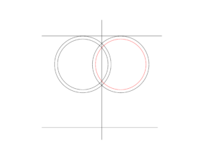 How to draw a trinity celtic knot Level 1 step 5