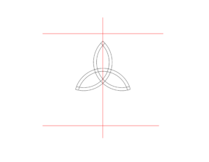 How to draw a trinity celtic knot Level 1 step 8