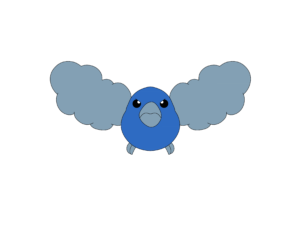 how to draw Pokemon Swablu done and colored