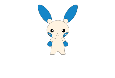 How to draw Pokemon Minun done and colored