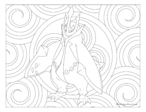 Adult Pokemon Coloring Page Empoleon #395