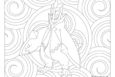 Adult Pokemon Coloring Page Empoleon #395