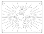 Adult Pokemon Coloring Page Plusle #311