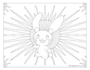 Adult Pokemon Coloring Page Plusle #311