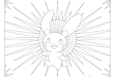 Adult Pokemon Coloring Page Plusle #311