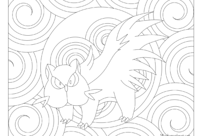 Adult Pokemon Coloring Page Stunky #434