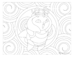 Adult Pokemon Coloring Page Volbeat #313