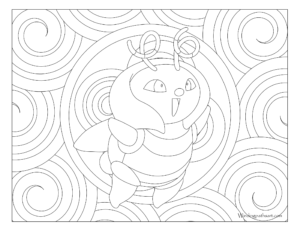 Adult Pokemon Coloring Page Volbeat #313