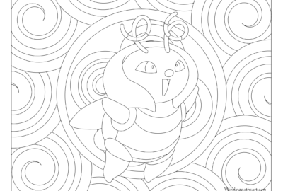 Adult Pokemon Coloring Page Volbeat #313