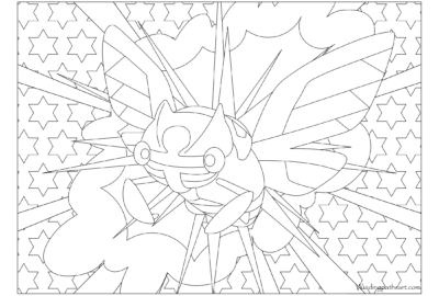 #291 Ninjask Pokemon Coloring Page